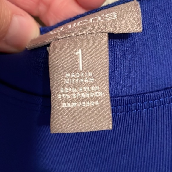 Chico’s Women’s Blue Tank Top Chico’s Size 1 = US Size M - Picture 5 of 6